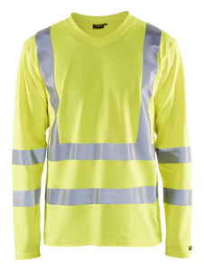 Blåkläder UV-T-Shirt High-Vis lange mouw UPF 40+ UV 33811070 | High-Vis Geel | Maat XS - 7330509369142