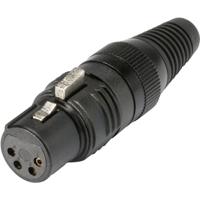 Hicon HI-X4CF-G XLR-connector Bus, recht Aantal polen: 4 Zwart 1 stuk(s)