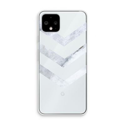 Marmeren pijlen: Pixel 4 Transparant Hoesje