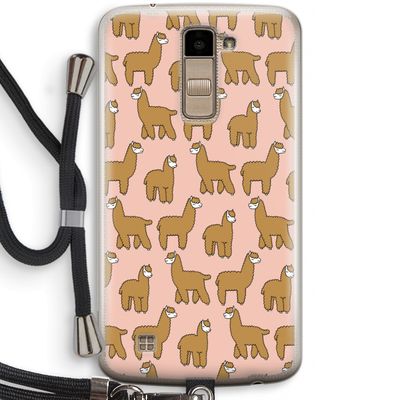 Alpacas: LG K10 (2016) Transparant Hoesje met koord