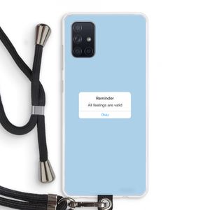 Reminder: Samsung Galaxy A71 Transparant Hoesje met koord