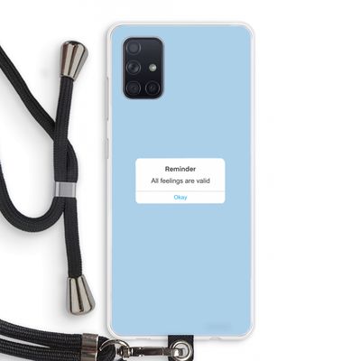 Reminder: Samsung Galaxy A71 Transparant Hoesje met koord