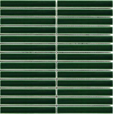 Mozaïek tegels Piano Kitkat Fingers Groen 29,6x29,9 - Rechthoek Wandtegels Geglazuurde porseleinen steengoed