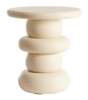 Light & Living Bijzettafel 'Azalas' Mangohout, 40cm, kleur Crème