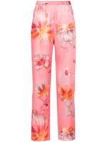 MSGM pantalon droit à fleurs - Rose - thumbnail