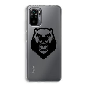Angry Bear (black): Xiaomi Redmi Note 10 Pro Transparant Hoesje