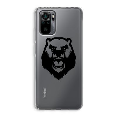Angry Bear (black): Xiaomi Redmi Note 10 Pro Transparant Hoesje