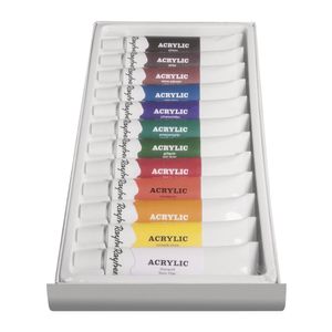 Acrylverf schilder set tubes 12 kleuren 12 ml   -