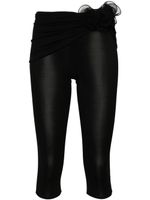 Magda Butrym legging crop à fleur appliquée - Noir