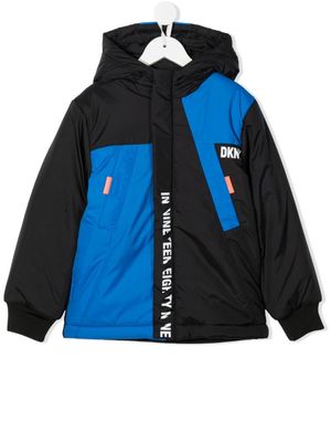 Dkny Kids veste colour block à capuche - Noir