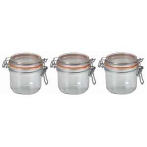 Voorraad/weckpot - Pakket van 10x stuks - transparant - glas - 8,5 x 7 cm - 200 ml - Le Parfait