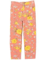 ERL KIDS pantalon en velours côtelé à fleurs - Rose