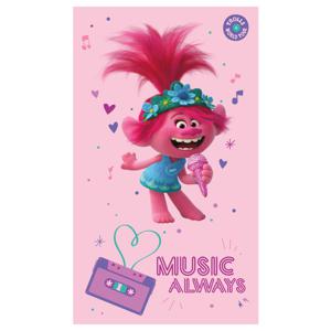 Trolls Strandlaken Music - 70 x 120 cm - Roze