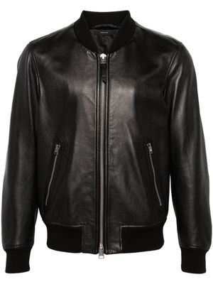 TOM FORD veste zippée en cuir à fini grainé - Noir TOM FORD veste zippée en cuir à fini grainé - Noir