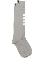 Thom Browne chaussettes à détails 4 bandes - Gris