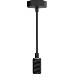 Plafondlamp Alix Wave zwart E27