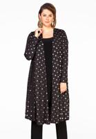 Yoek Lang vest GOLD DOTS | Zwart | Maat M