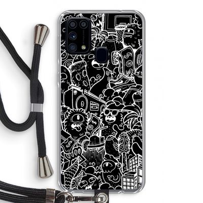 Vexx Black City : Samsung Galaxy M31 Transparant Hoesje met koord