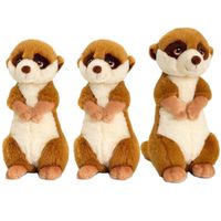 Stokstaartjes familie knuffels set van 3x stuks