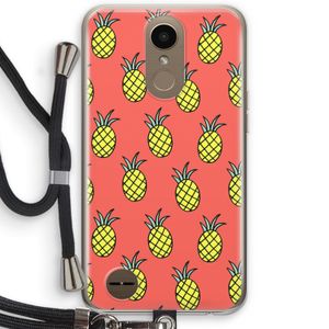 Ananas: LG K10 (2017) Transparant Hoesje met koord