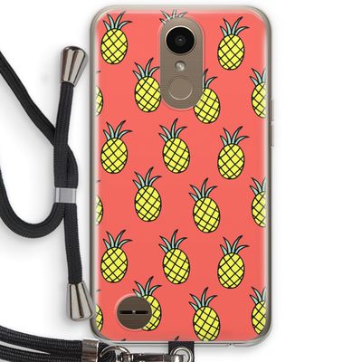Ananas: LG K10 (2017) Transparant Hoesje met koord