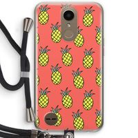 Ananas: LG K10 (2017) Transparant Hoesje met koord
