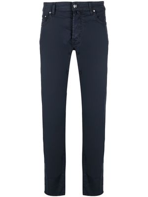 Jacob Cohën pantalon slim à taille mi-haute - Bleu