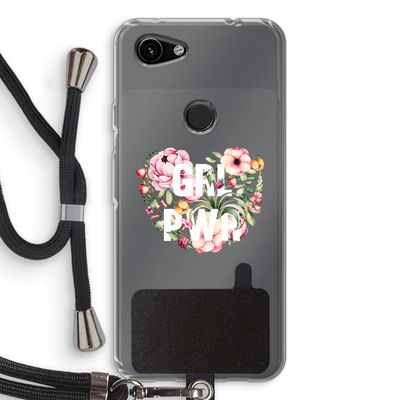 GRL PWR Flower: Pixel 3a Transparant Hoesje met koord