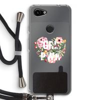 GRL PWR Flower: Pixel 3a Transparant Hoesje met koord