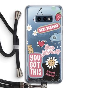 Positivity: Samsung Galaxy S10e Transparant Hoesje met koord