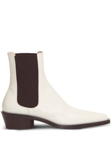 Proenza Schouler Bronco leather Chelsea Boots - Blanc