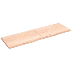 vidaXL Tafelblad 200x60x(2-4) cm onbehandeld massief eikenhout