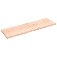 vidaXL Tafelblad 200x60x(2-4) cm onbehandeld massief eikenhout