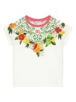 Dolce & Gabbana Kids t-shirt en coton à imprimé graphique - Blanc