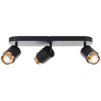 Brilliant 3-lichts opbouwspotCovelo zwart met goud - G04916/86