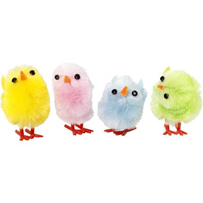 Creativ Company Paaskuikens, h: 30 mm, pastelkleuren, 12 stuk/ 1 doos