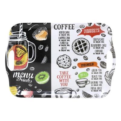 Dienblad - Koffie - kunststof - 42 x 29 cm - Serveerbladen
