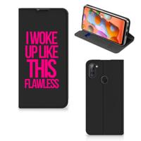 Samsung Galaxy M11 | A11 Hoesje met tekst Woke Up - Origineel Cadeau Zelf Maken Samsung Galaxy M11 | A11 Hoesje met tekst Woke Up - Origineel Cadeau Zelf Maken