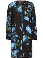 Dolce & Gabbana manteau matelassé à fleurs - Noir