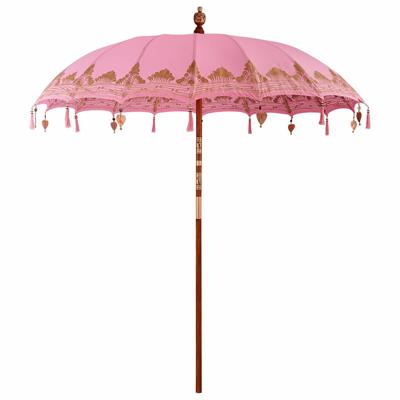 Parasol Anders Roze x 260 cm Katoen en massief hout