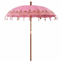 Parasol Anders Roze x 260 cm Katoen en massief hout