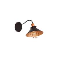 Nowodvorski Landelijke wandlamp Garret bruin met koper 6442