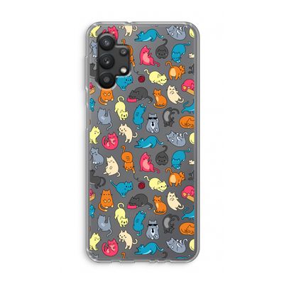 Kleurrijke katten: Samsung Galaxy A32 5G Transparant Hoesje