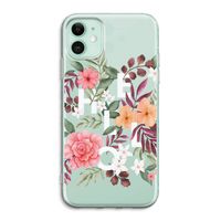 Hello in flowers: iPhone 11 Transparant Hoesje