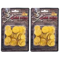 Piraat munten goud 100 stuks   -