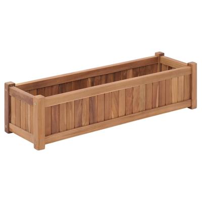 Plantenbak verhoogd 100x30x25 cm massief teakhout