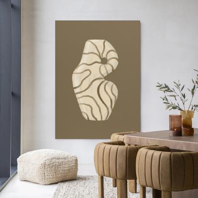 Urban Cotton Wandkleed 'Vivid Vase 09' 80 x 110cm in Frame - black