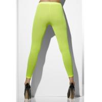 Smiffys Verkleed dames legging - Neon groen - Carnaval/themafeest - 70 denier