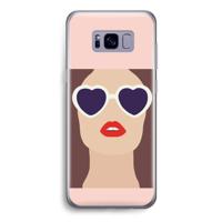 Red lips: Samsung Galaxy S8 Transparant Hoesje - thumbnail