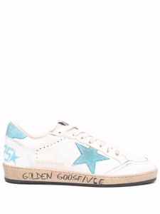 Golden Goose baskets en cuir à patch logo - Blanc